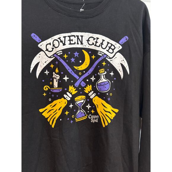 NEW Threadless Coven Club Halloween Witchy October Sweatshirt Sm - Picture 2 of 6
